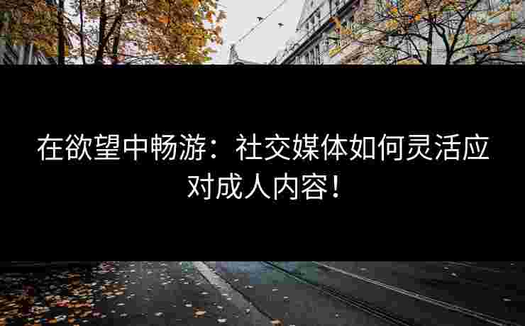 在欲望中畅游：社交媒体如何灵活应对成人内容！